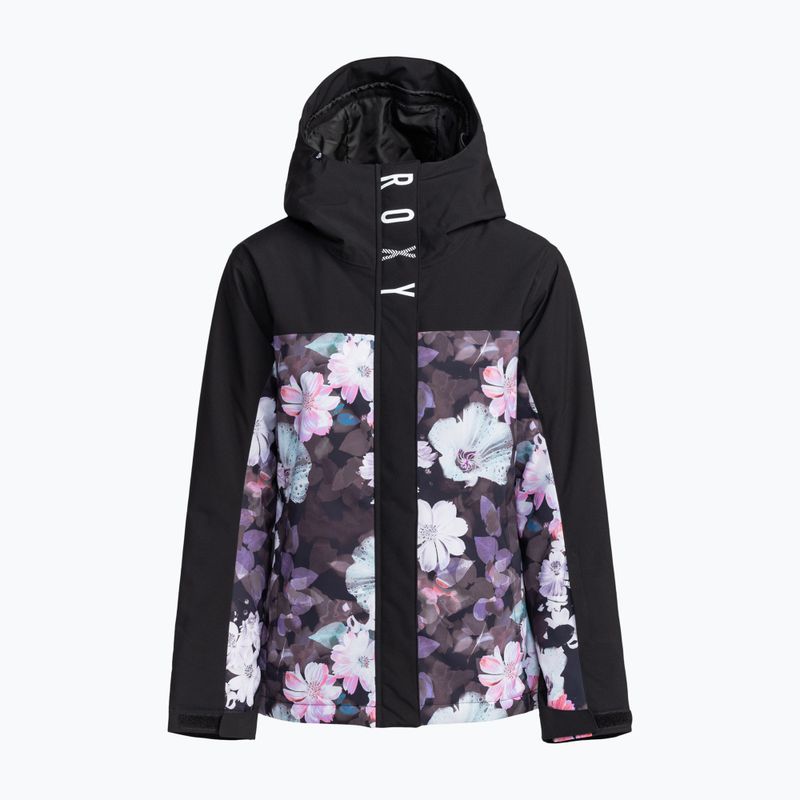 Damen Snowboardjacke ROXY Galaxy true black blurry flower 10