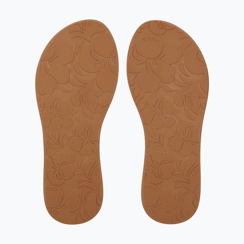 ROXY Porto Motiv Damen Flip Flops hellbraun 10