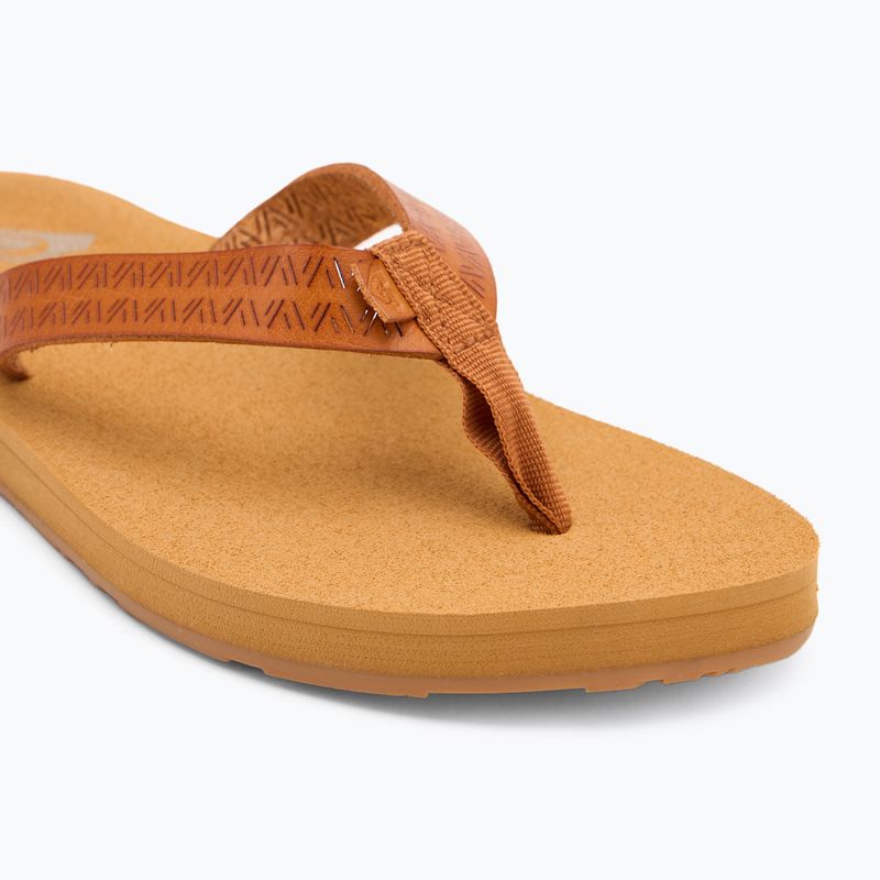 ROXY Porto Motiv Damen Flip Flops hellbraun 7