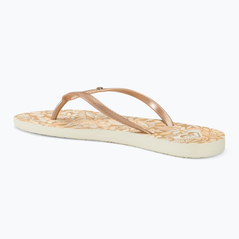 ROXY Bermuda Print Damen Flip Flops Pfirsich Creme
