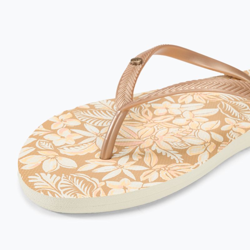 ROXY Bermuda Print Damen Flip Flops Pfirsich Creme