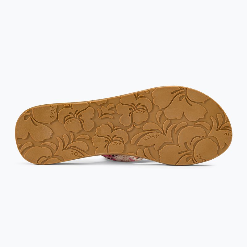 ROXY Paia V Damen Flip Flops weiß/verrückt rosa Druck 5