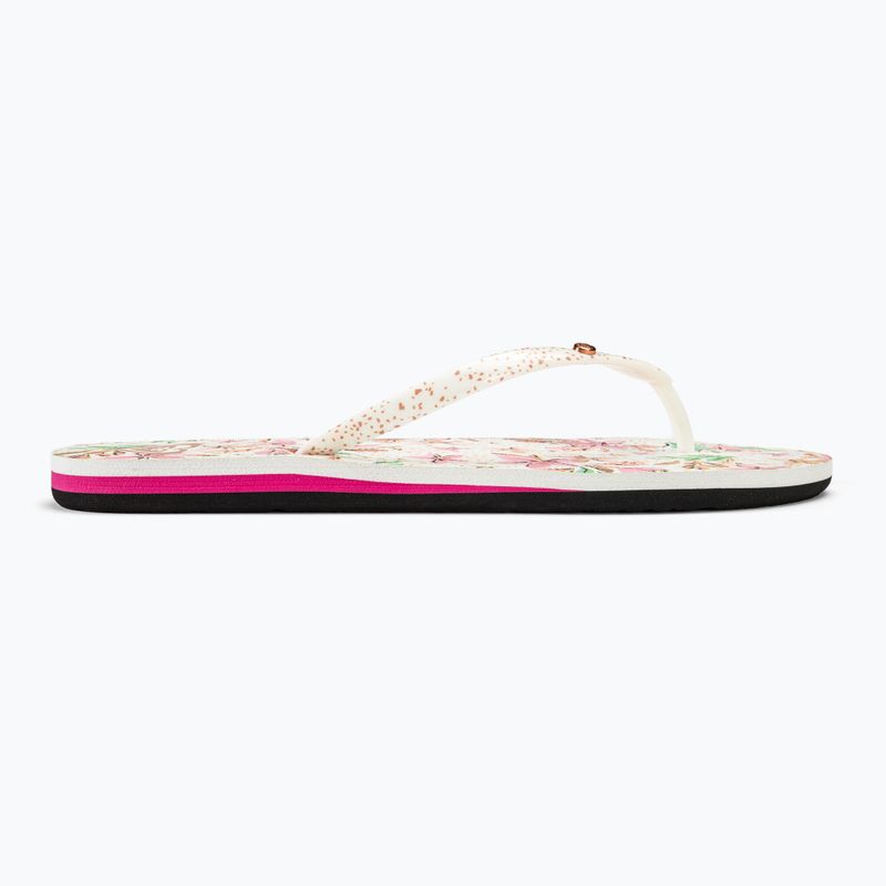 ROXY Portofino III Damen Flip Flops weiß/crazy pink print 2