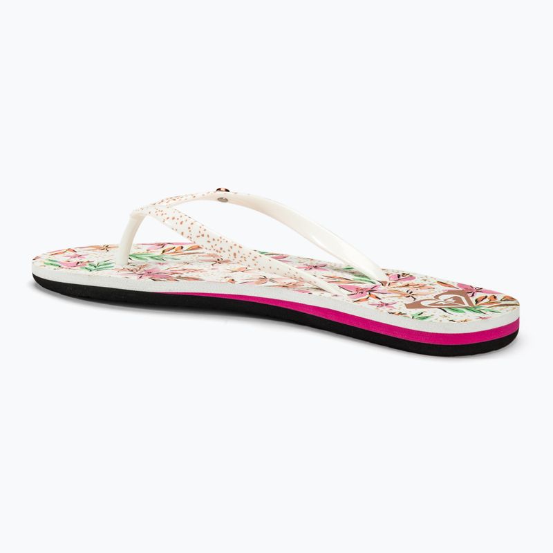 ROXY Portofino III Damen Flip Flops weiß/crazy pink print 3