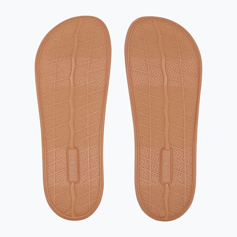 Damen ROXY Slippy Knit Weizen/Türkischer Kaffee Flip-Flops 3