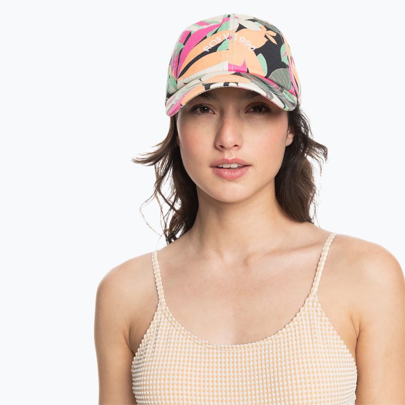 Damen ROXY Toadstool Bedruckte anthrazitfarbene Palmenlied Baseballkappe