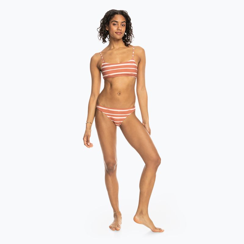 ROXY Printed Beach Classics Moderate Zedernholz Happy Stripe Badeanzug unten 3