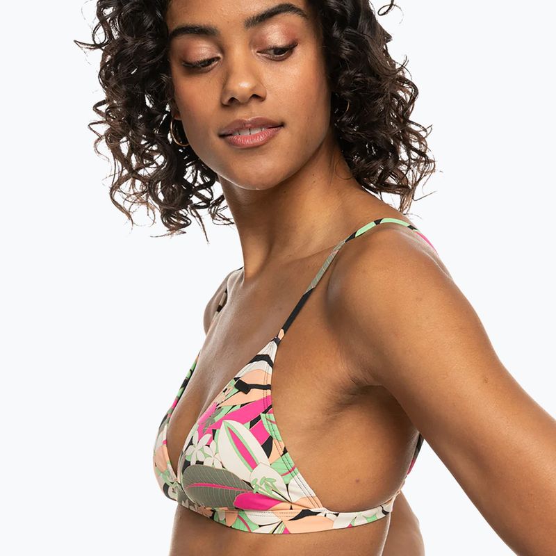 ROXY Printed Beach Classics Tri Badeanzug Top anthrazit Palm Song s