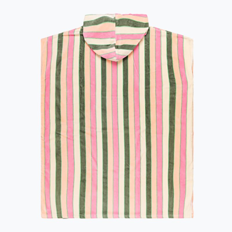Women's ROXY Stay Magical Bedruckter Poncho in Agavegrün mit sehr schönen Streifen 2