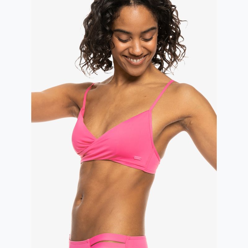 ROXY Beach Classics Wrap Badeanzug Top Shocking Pink