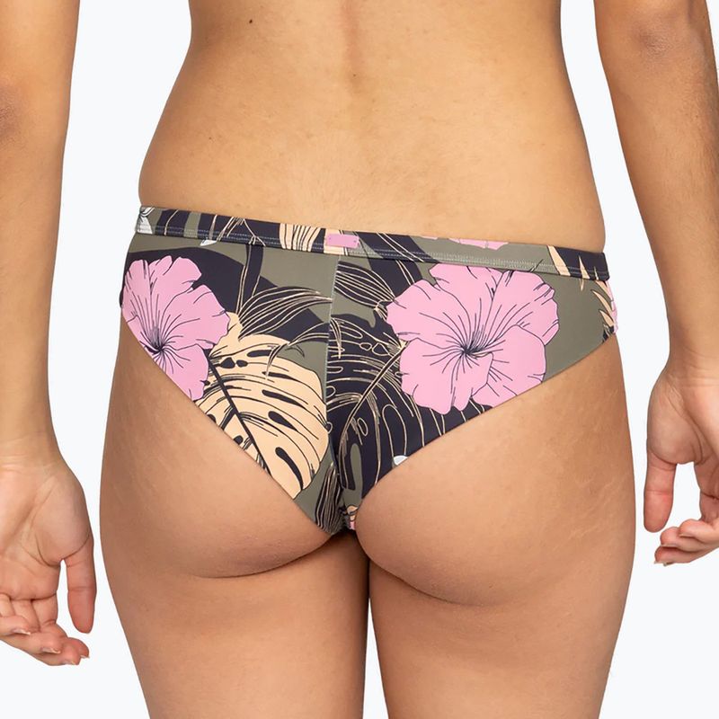 ROXY Pro The Snap Turn Cheeky anthrazit classic pro surf Badeanzug unten