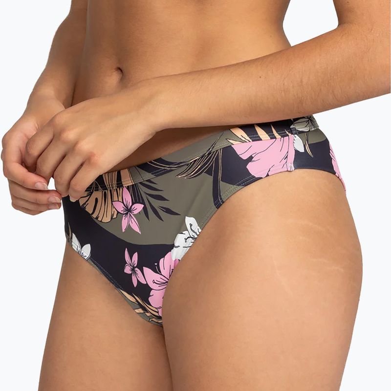 ROXY Pro The Snap Turn Cheeky anthrazit classic pro surf Badeanzug unten