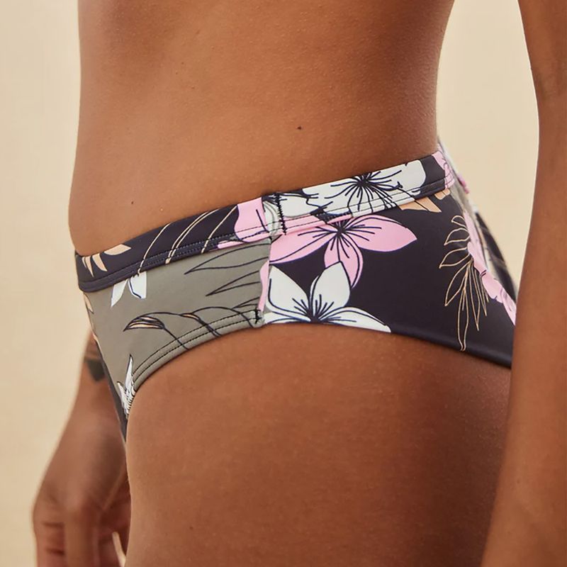 ROXY Pro The Snap Turn Cheeky anthrazit classic pro surf Badeanzug unten