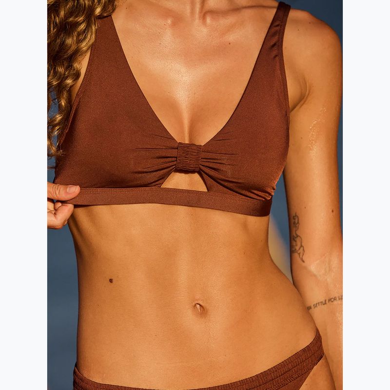 ROXY Silky Island Root Beer Badeanzug Top