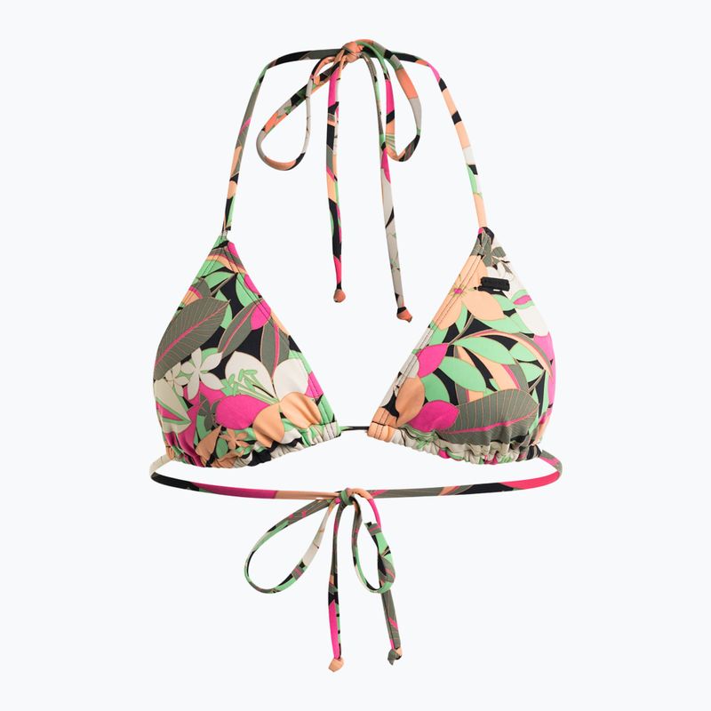 ROXY Printed Beach Classics Tiki Tri Badeanzug Top anthrazit Palm Song s