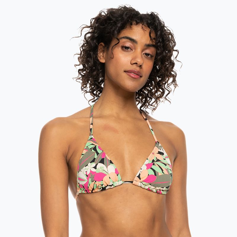 ROXY Printed Beach Classics Tiki Tri Badeanzug Top anthrazit Palm Song s 2