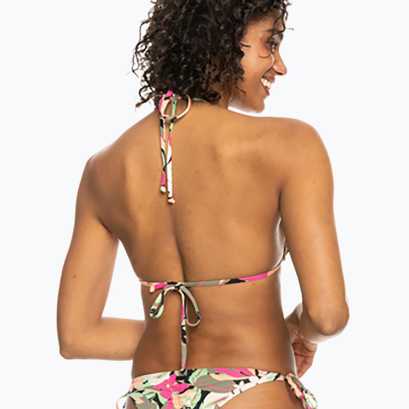 ROXY Printed Beach Classics Tiki Tri Badeanzug Top anthrazit Palm Song s 5