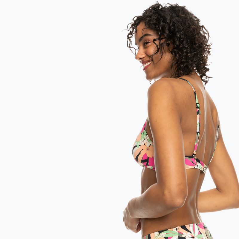 ROXY Printed Beach Classics Wickel-Badeanzug Top anthrazit Palmenlied s