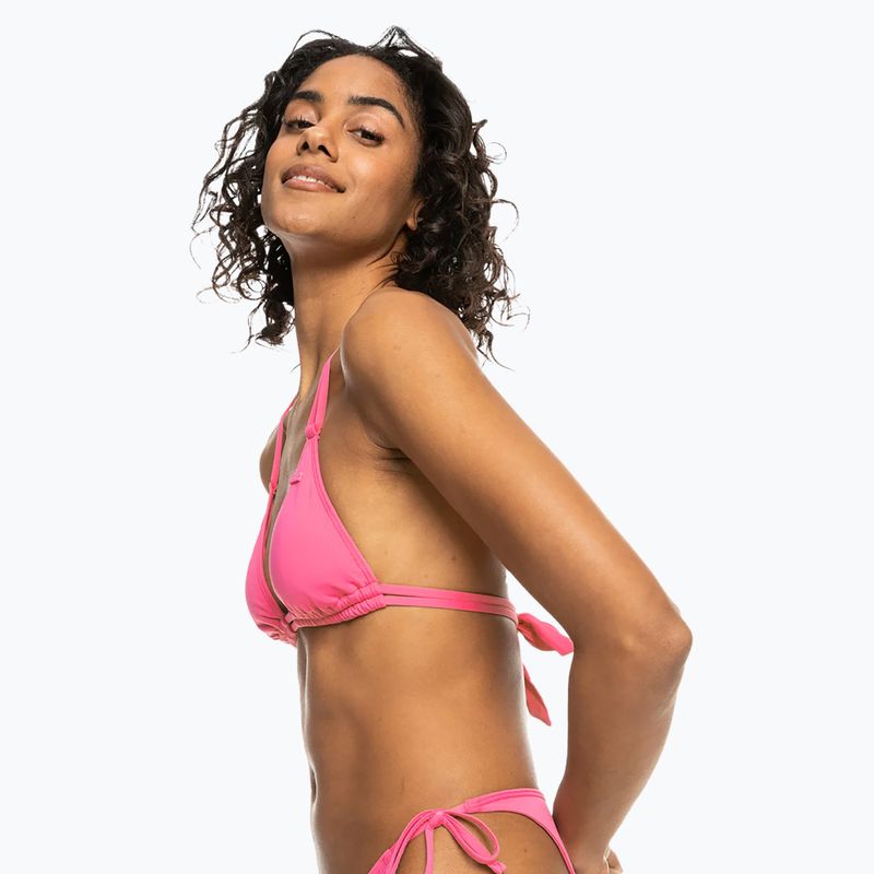 ROXY Beach Classics Tiki Tri schockierend rosa Badeanzug Top