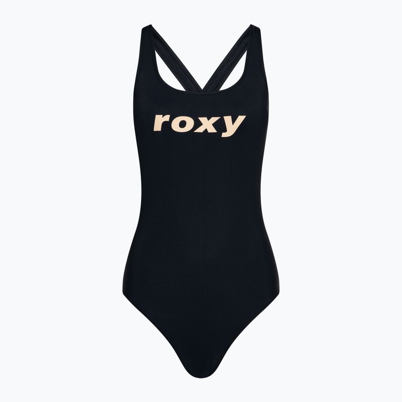 Einteiliger Damen-Badeanzug ROXY Active Cross anthrazit