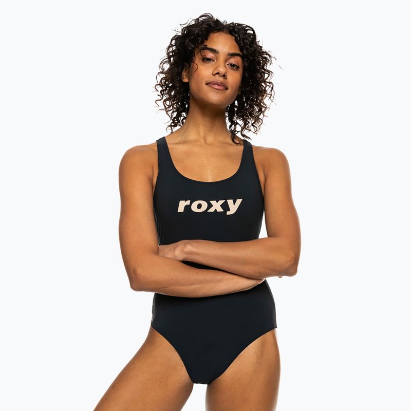 Einteiliger Damen-Badeanzug ROXY Active Cross anthrazit
