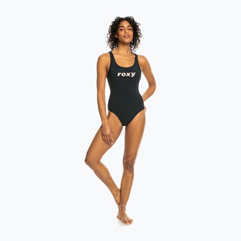 Einteiliger Damen-Badeanzug ROXY Active Cross anthrazit