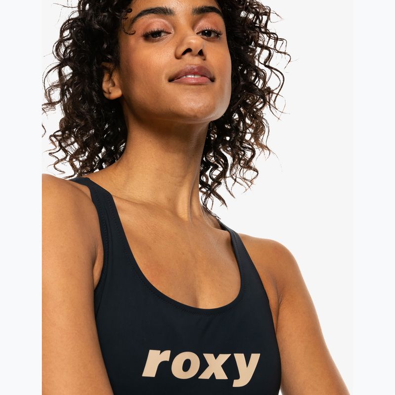 Einteiliger Damen-Badeanzug ROXY Active Cross anthrazit