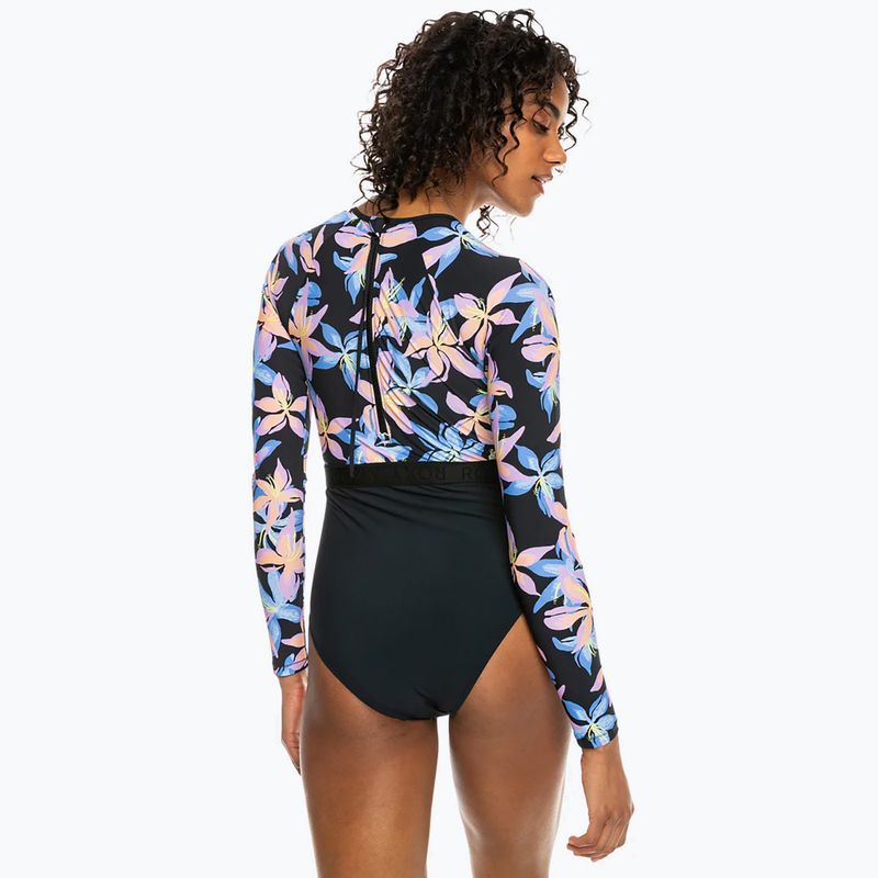 Einteiliger Badeanzug ROXY Active anthrazit kiss für Damen 4