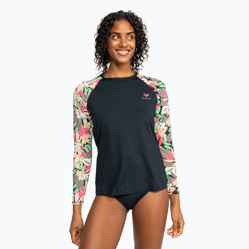 Damen Schwimmen Longsleeve ROXY Lycra Bedrucktes anthrazit Palmenlied s 2