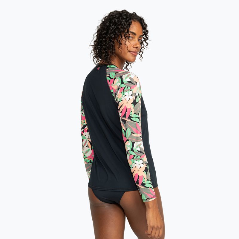 Damen Schwimmen Longsleeve ROXY Lycra Bedrucktes anthrazit Palmenlied s 4