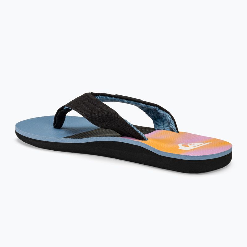 Herren Quiksilver Molokai Layback II Flip Flops blau / blau / orange