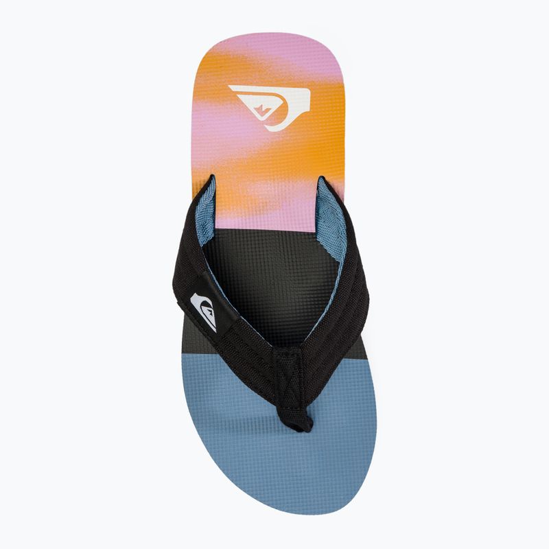 Herren Quiksilver Molokai Layback II Flip Flops blau / blau / orange
