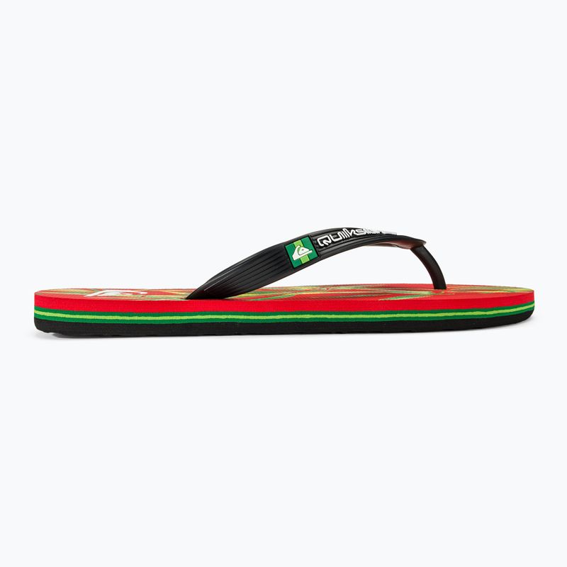 Herren Quiksilver Molokai Art II schwarz/rot/schwarz Flip Flops 2