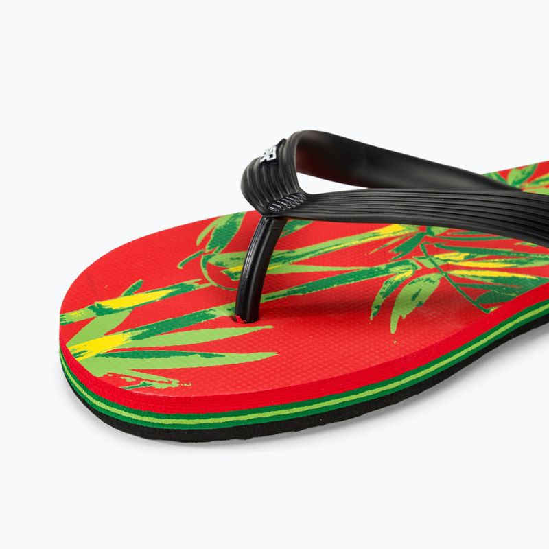 Herren Quiksilver Molokai Art II schwarz/rot/schwarz Flip Flops 7