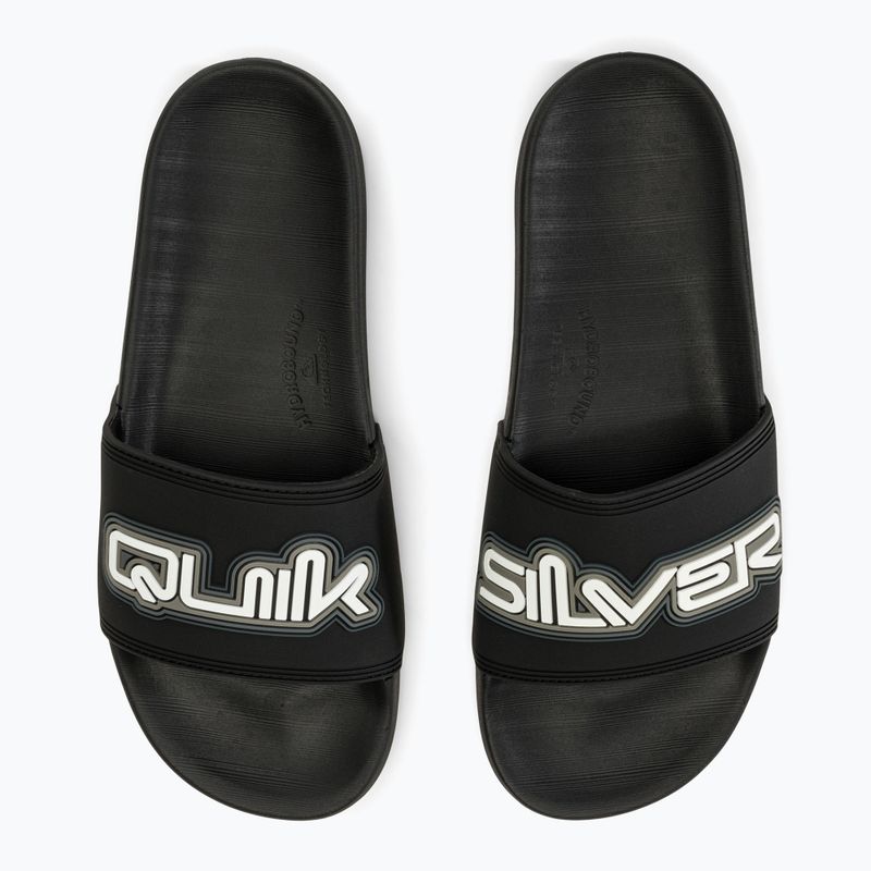 Quiksilver Herren Rivi Wordmark Slide II Flip-Flops schwarz 1 8