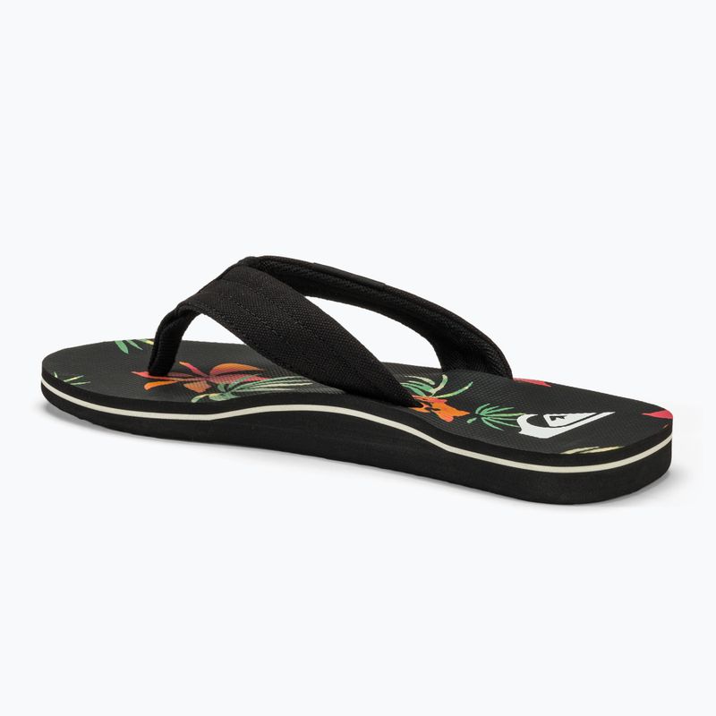 Herren Quiksilver Molokai Layback II Flip Flops schwarz / orange / grün 3