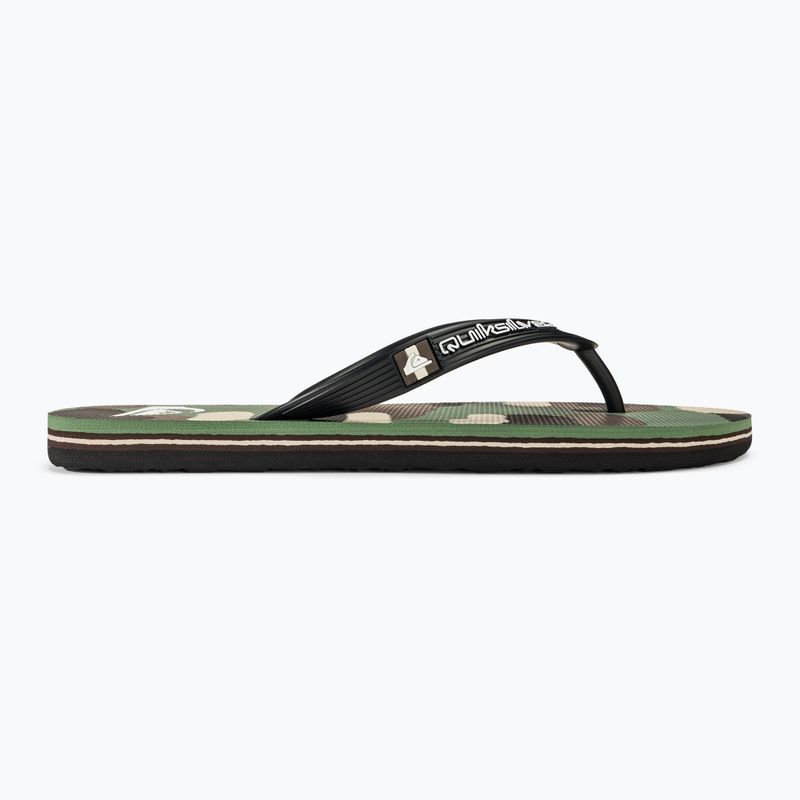 Quiksilver Molokai Art II Herren Flip Flops schwarz/braun/grün 2