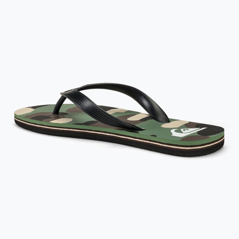 Quiksilver Molokai Art II Herren Flip Flops schwarz/braun/grün 3