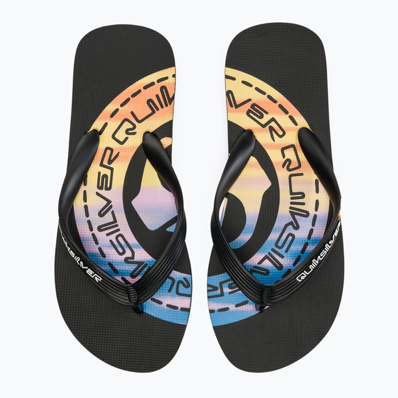 Quiksilver Molokai Art II Herren Flip Flops schwarz/schwarz/orange 8