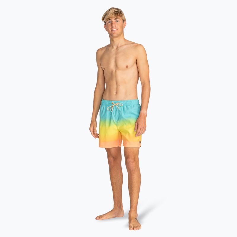 Herren Billabong All Day Fade Layback Papaya Badeshorts 4