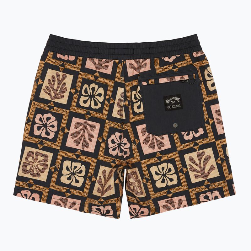 Herren Billabong Tiki Reef Layback Sonnenuntergang Schwimmen Shorts 2