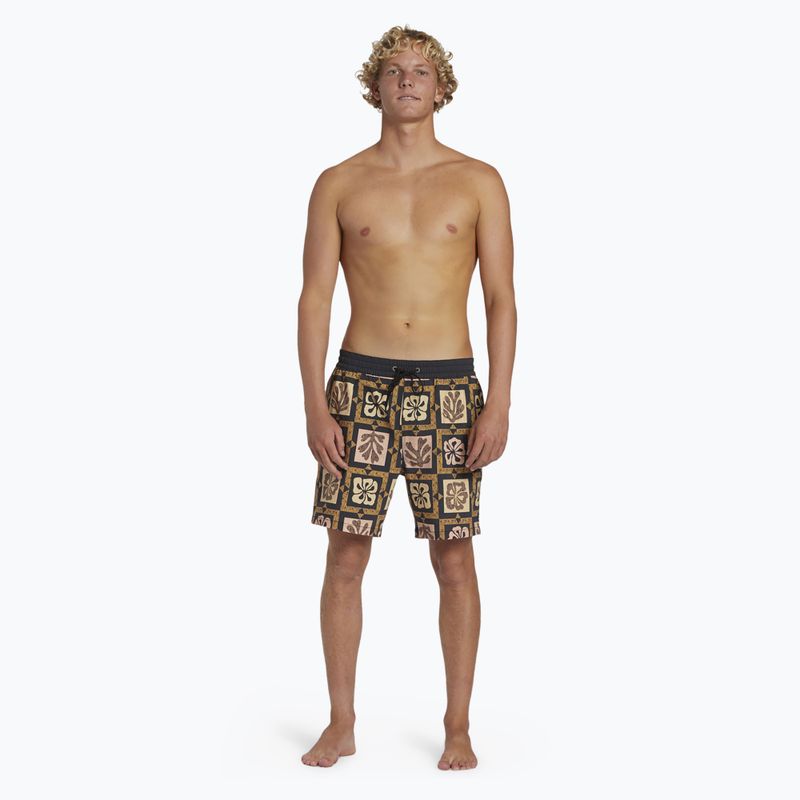 Herren Billabong Tiki Reef Layback Sonnenuntergang Schwimmen Shorts 4