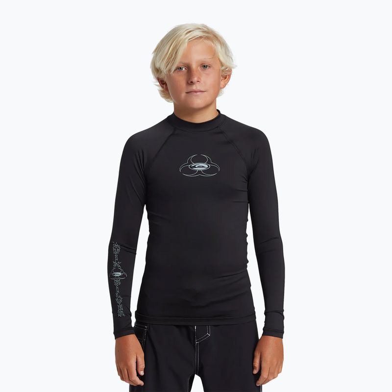 Quiksilver Saturn UPF50 schwarz Junior Schwimmen Longsleeve