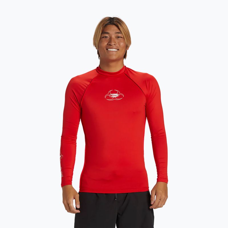 Herren Quiksilver Saturn UPF50 hohes Risiko rot schwimmen Longsleeve