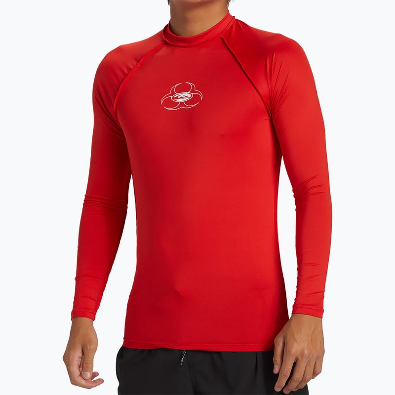 Herren Quiksilver Saturn UPF50 hohes Risiko rot schwimmen Longsleeve 4