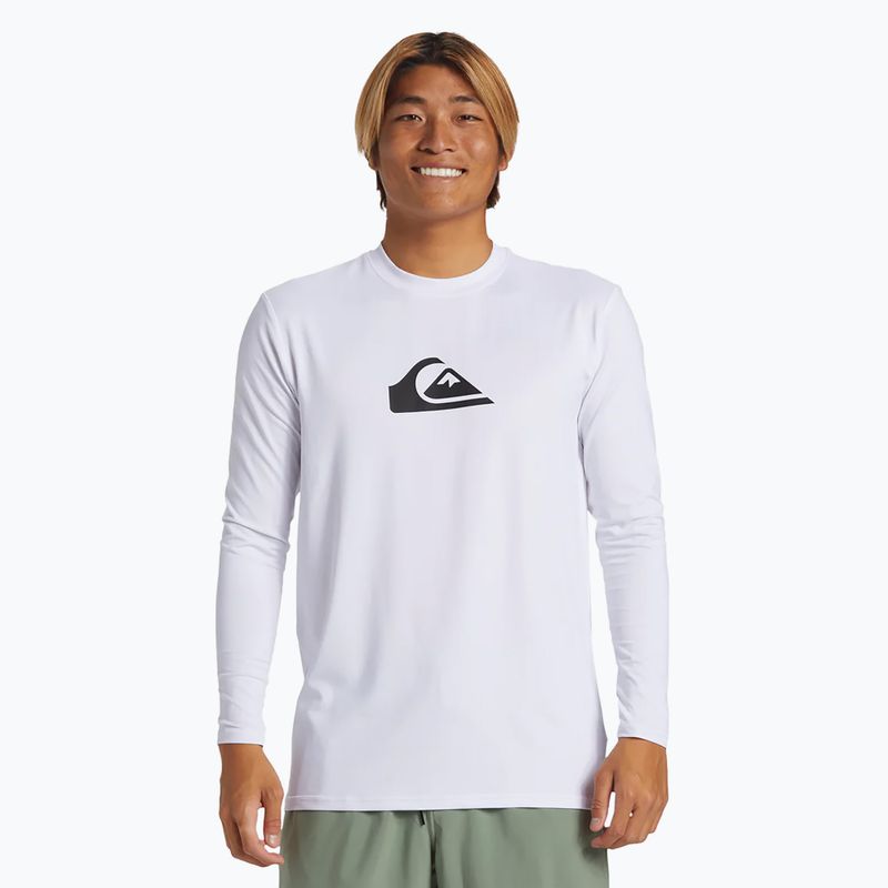 Herren Quiksilver Everyday Surf Tee weiß schwimmen Longsleeve