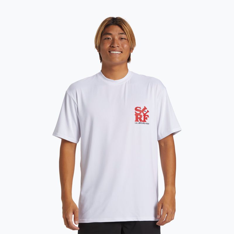 Herren Quiksilver Everyday Surf Tee weiß/schwarz Schwimmen Shirt