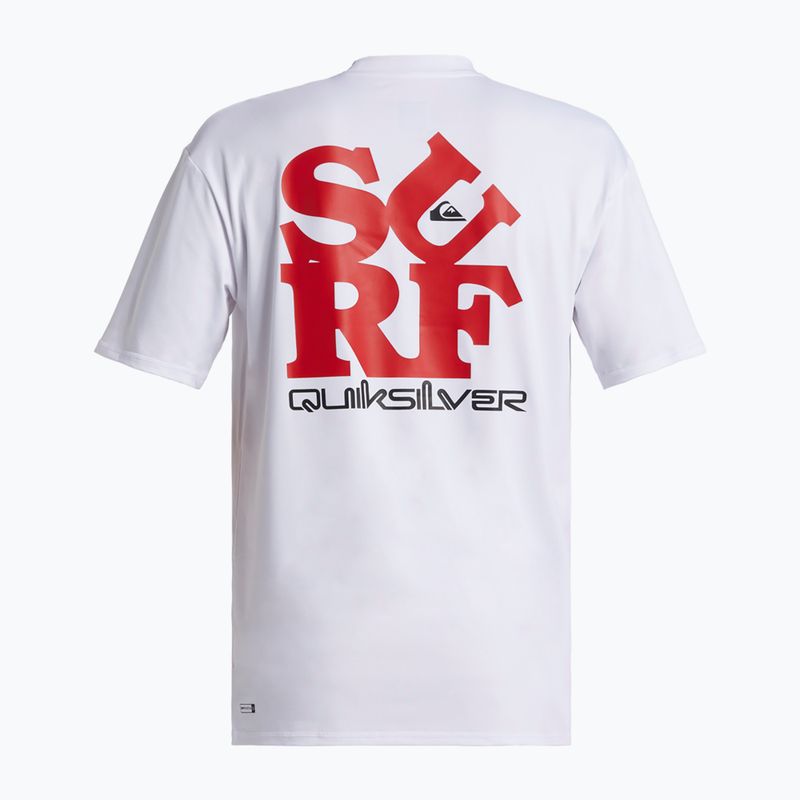 Herren Quiksilver Everyday Surf Tee weiß/schwarz Schwimmen Shirt