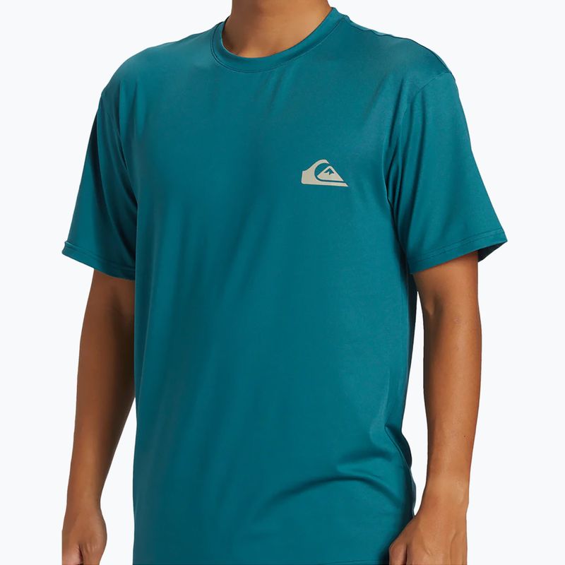 Herren Quiksilver Everyday Surf Tee koloniales blaues Schwimmshirt 4