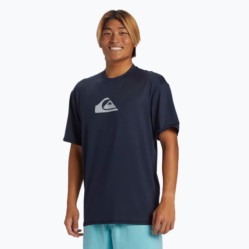 Herren Quiksilver Everyday Surf Tee dunkel marineblau Schwimmen Shirt 3